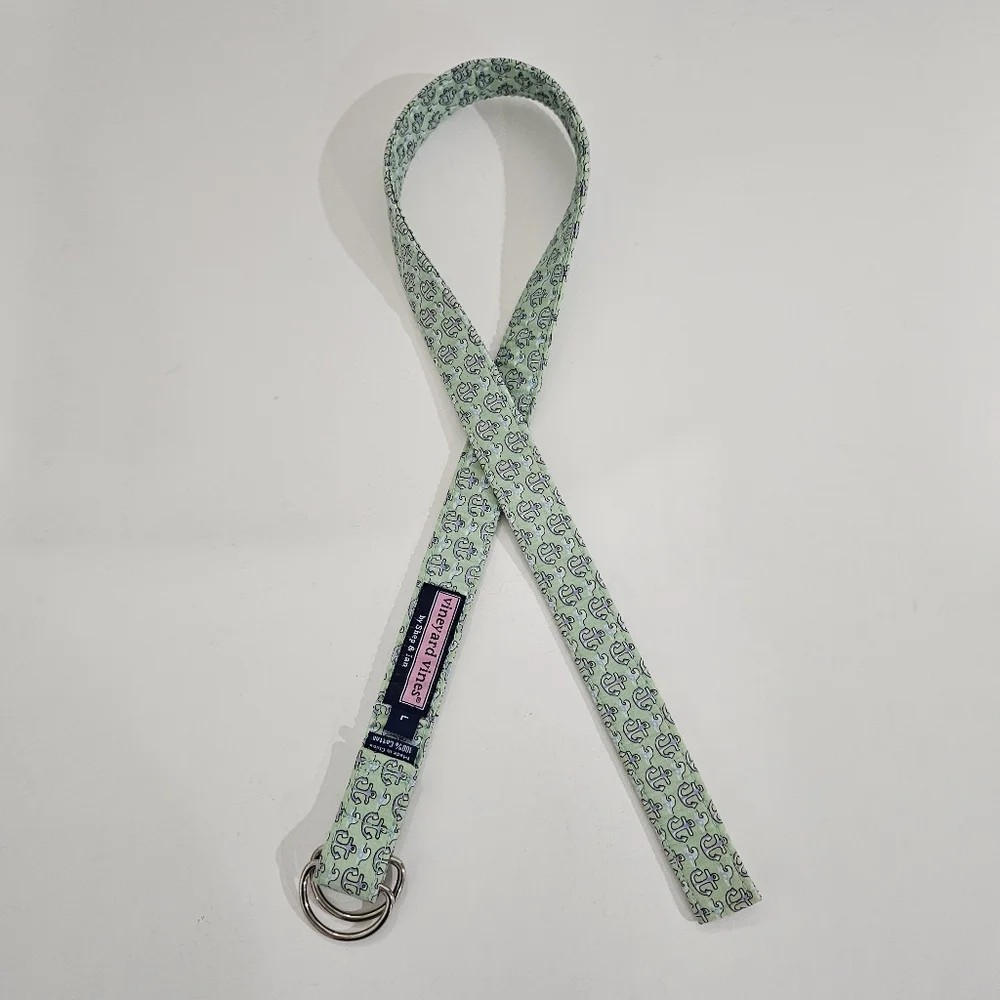 Vineyard Vines Anchor Pattern Cotton Belt Girl's Size L